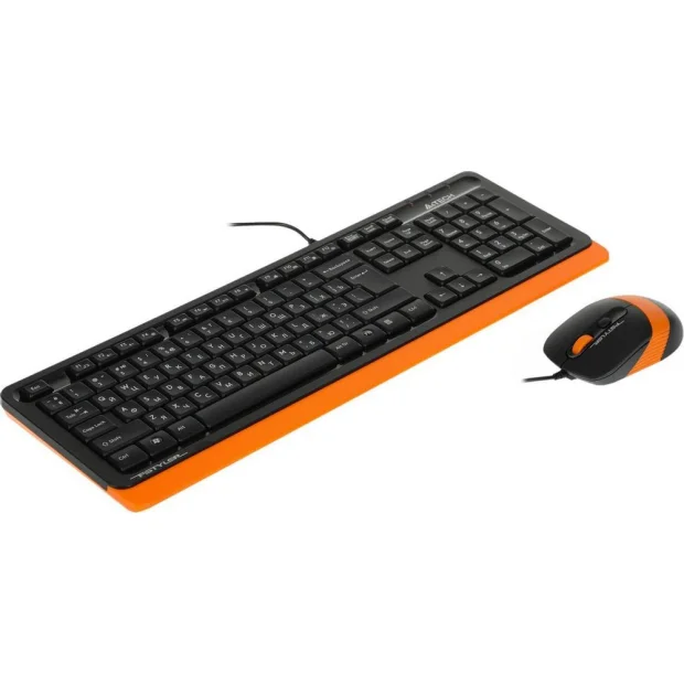 Комплект клавиатура + мышь A4Tech Fstyler F1010 (черный/оранжевый)